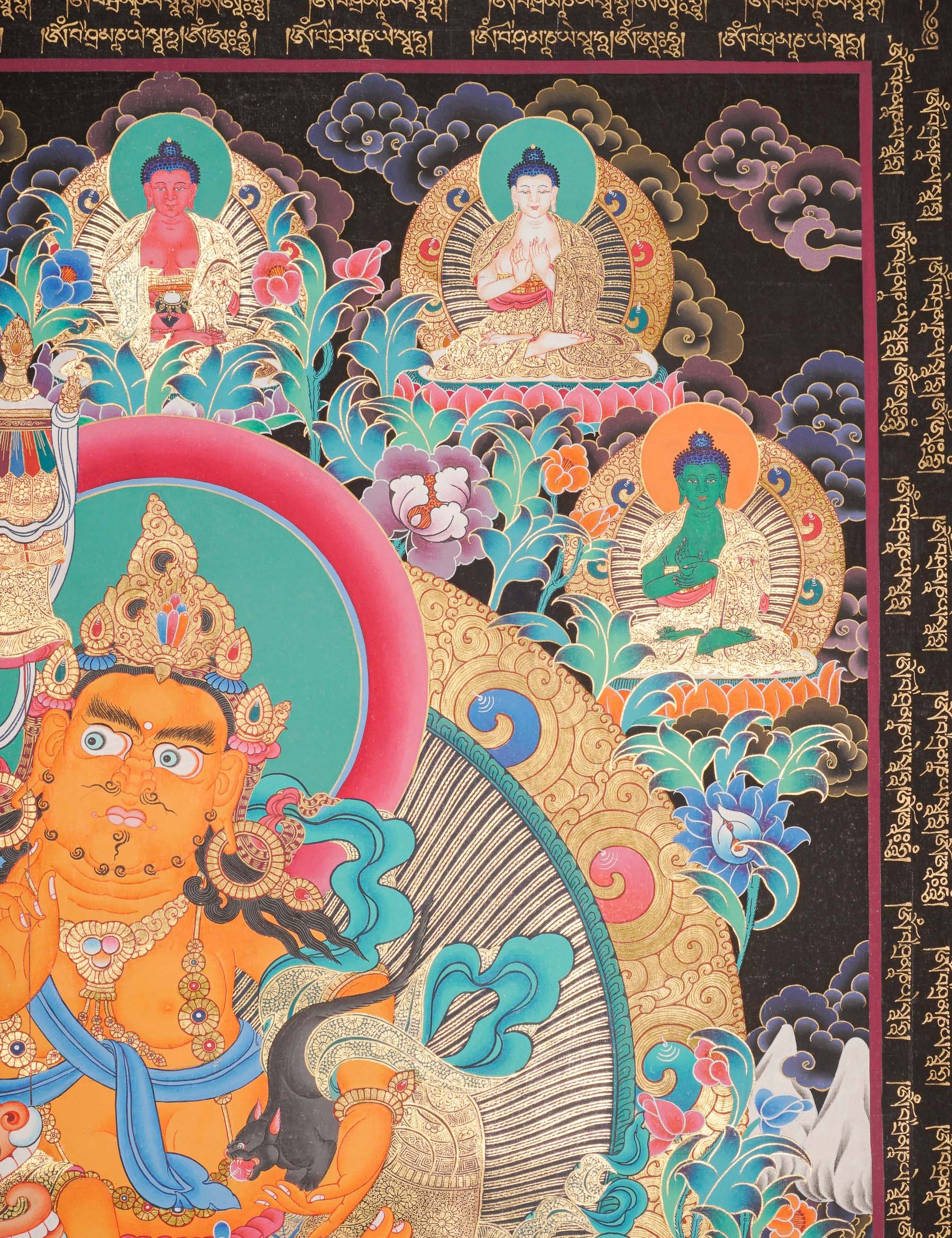 Zambala Thangka Painting for wall hanging decor.