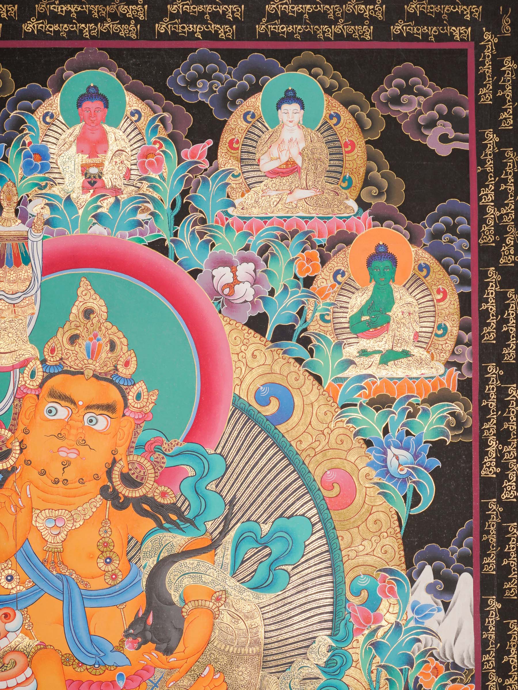 Zambala Thangka Painting for wall hanging decor.