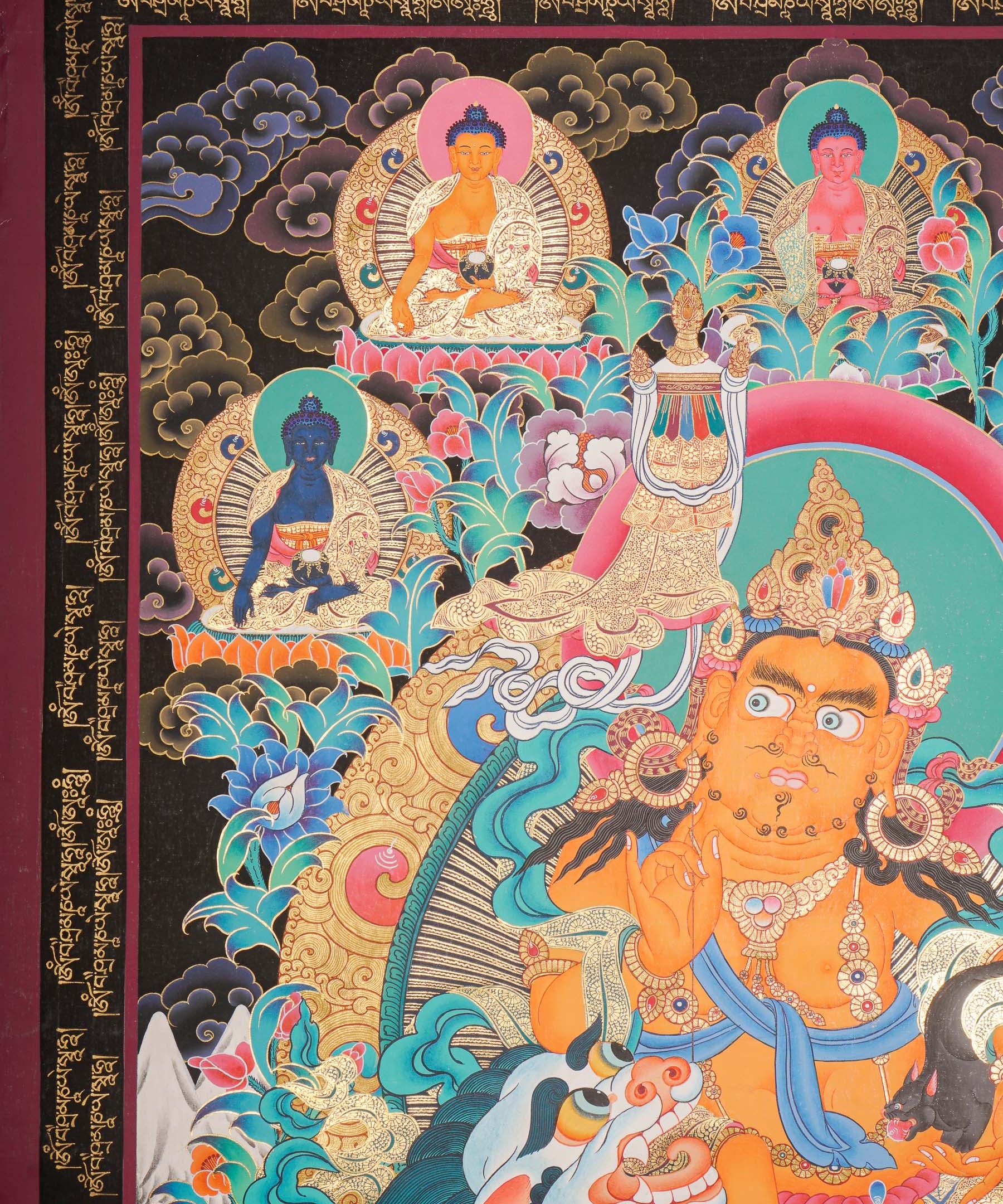 Zambala Thangka Painting for wall hanging decor.