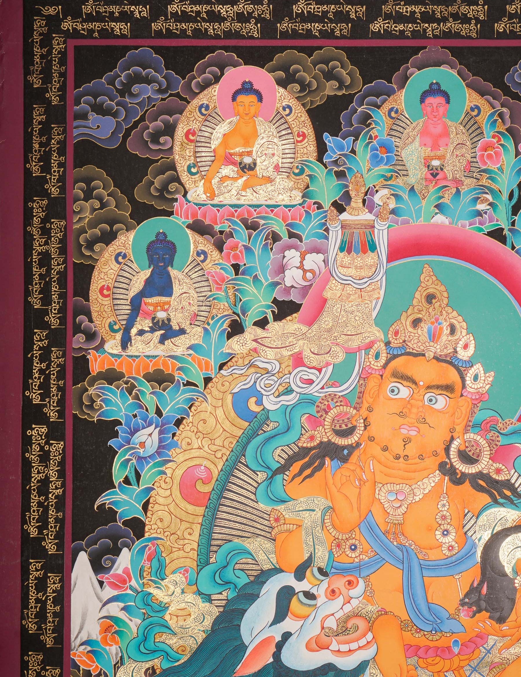 Zambala Thangka Painting for wall hanging decor.