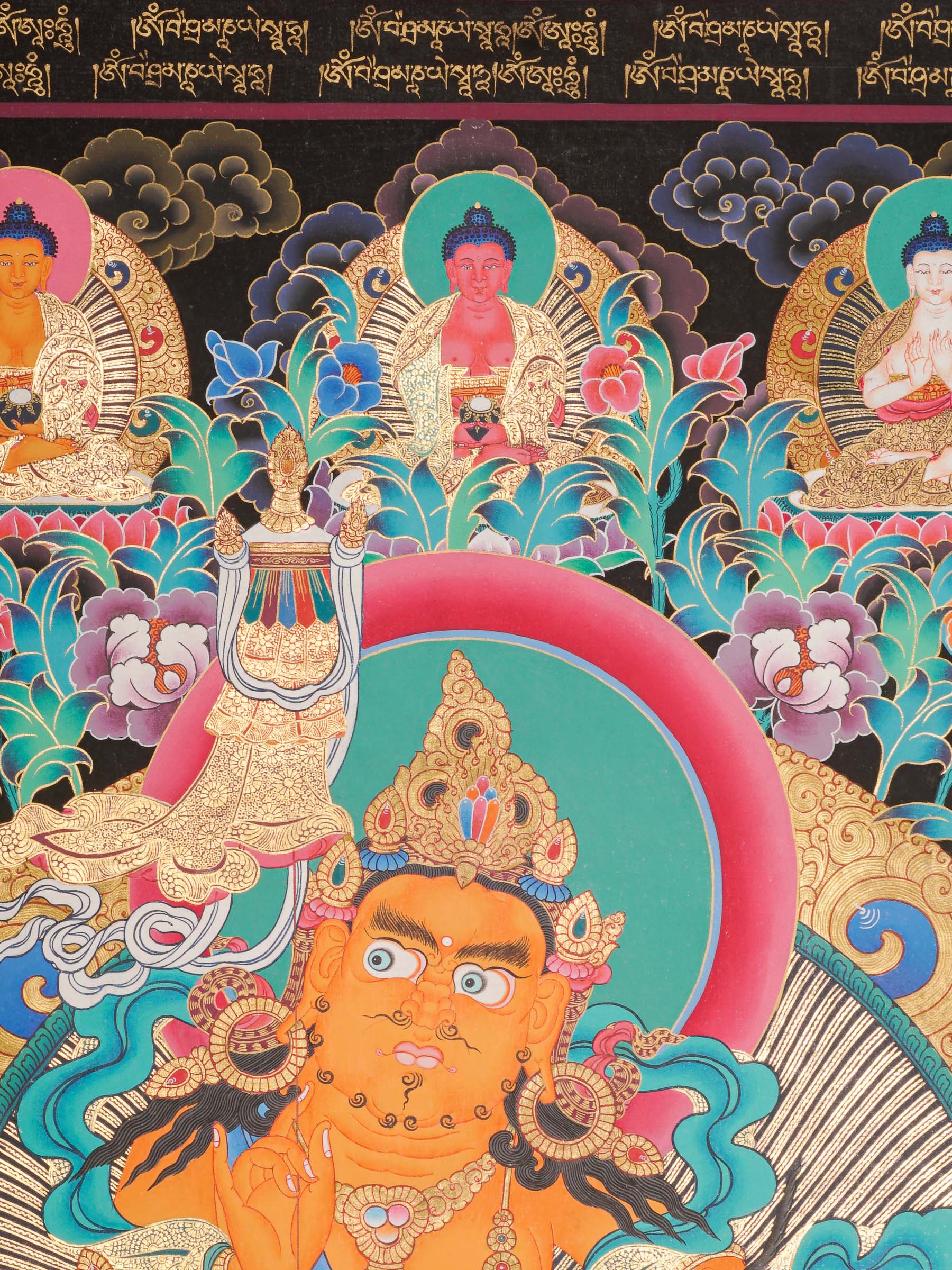 Zambala Thangka Painting for wall hanging decor.