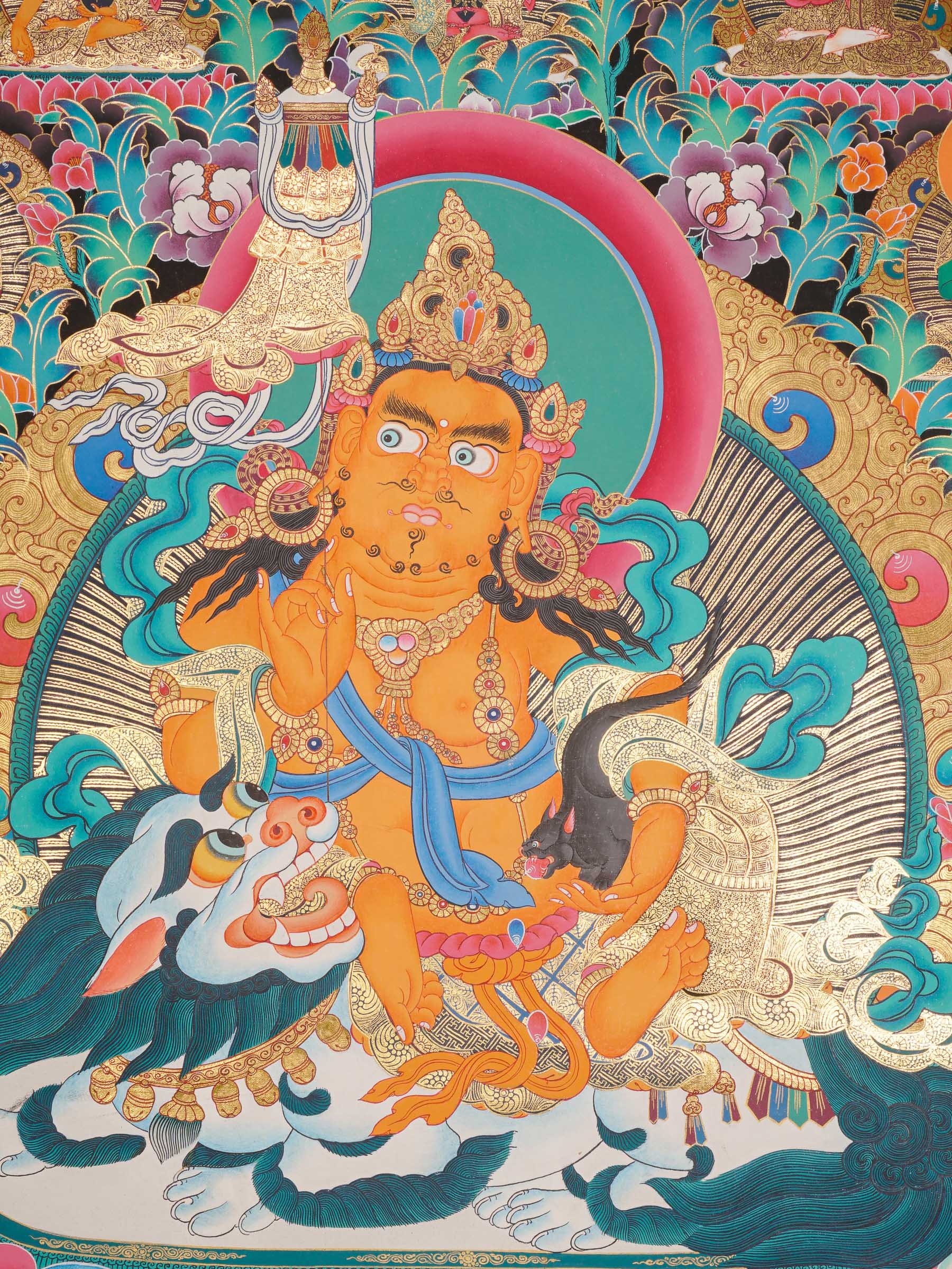 Zambala Thangka Painting for wall hanging decor.