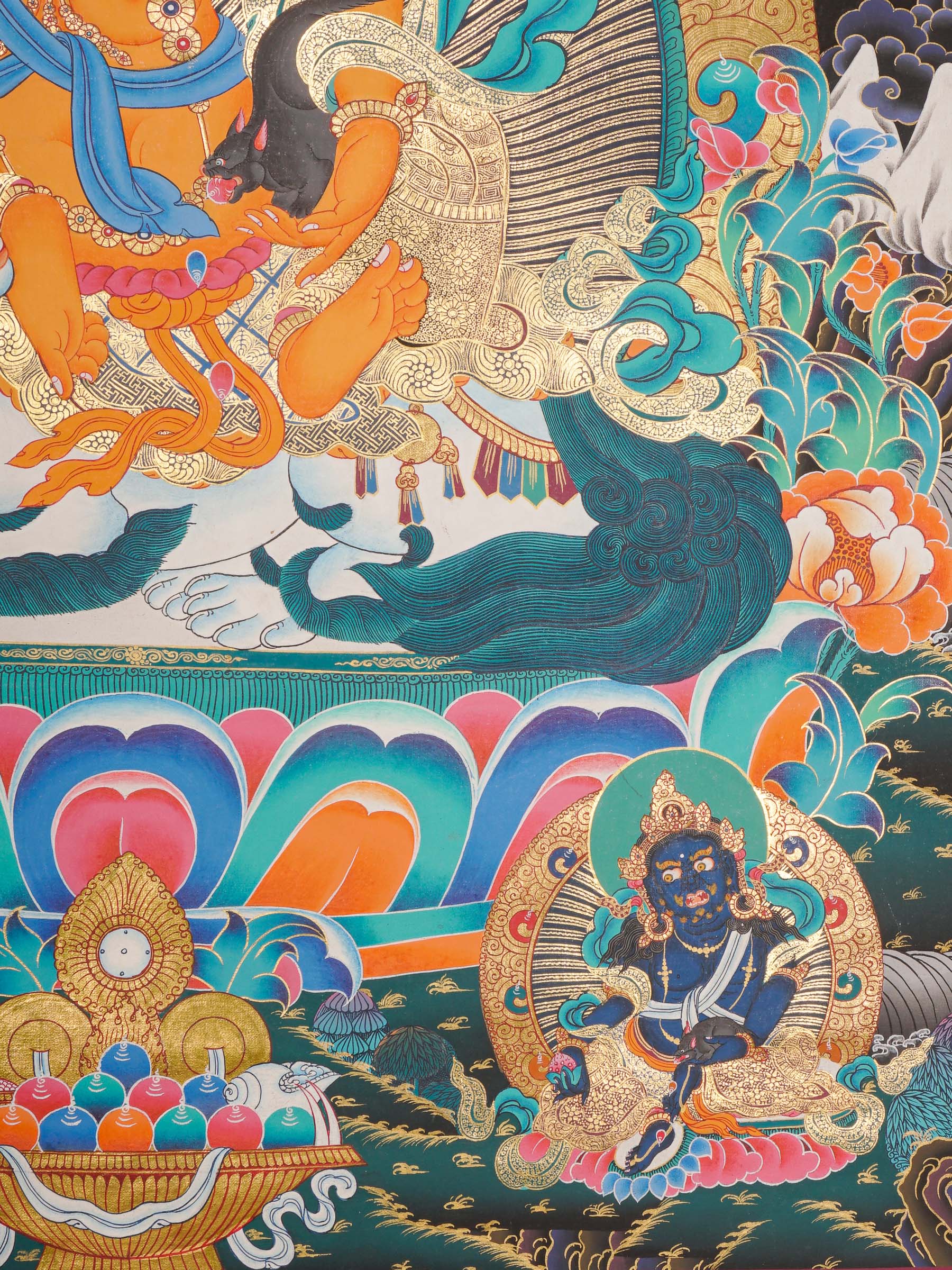 Zambala Thangka Painting for wall hanging decor.