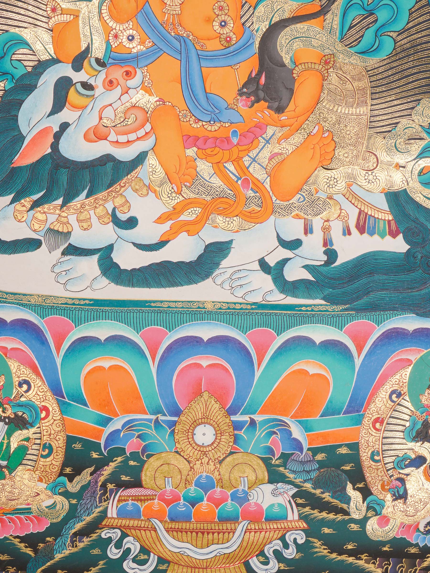 Zambala Thangka Painting for wall hanging decor.