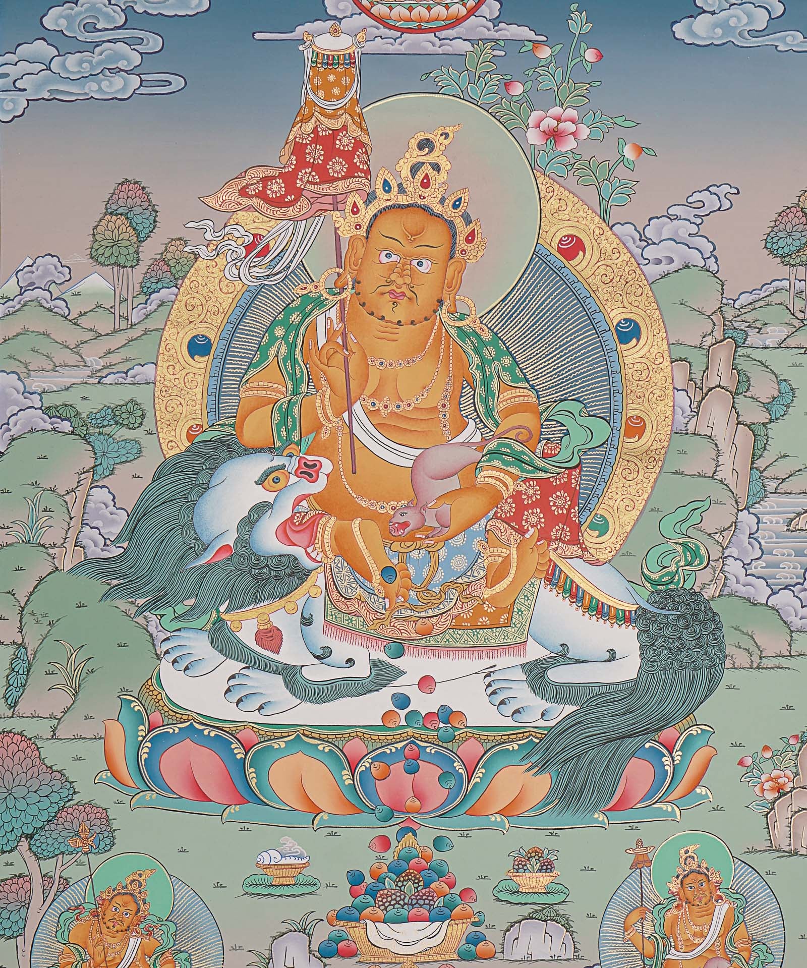 Zambala Thangka Painting - Handpainted Art