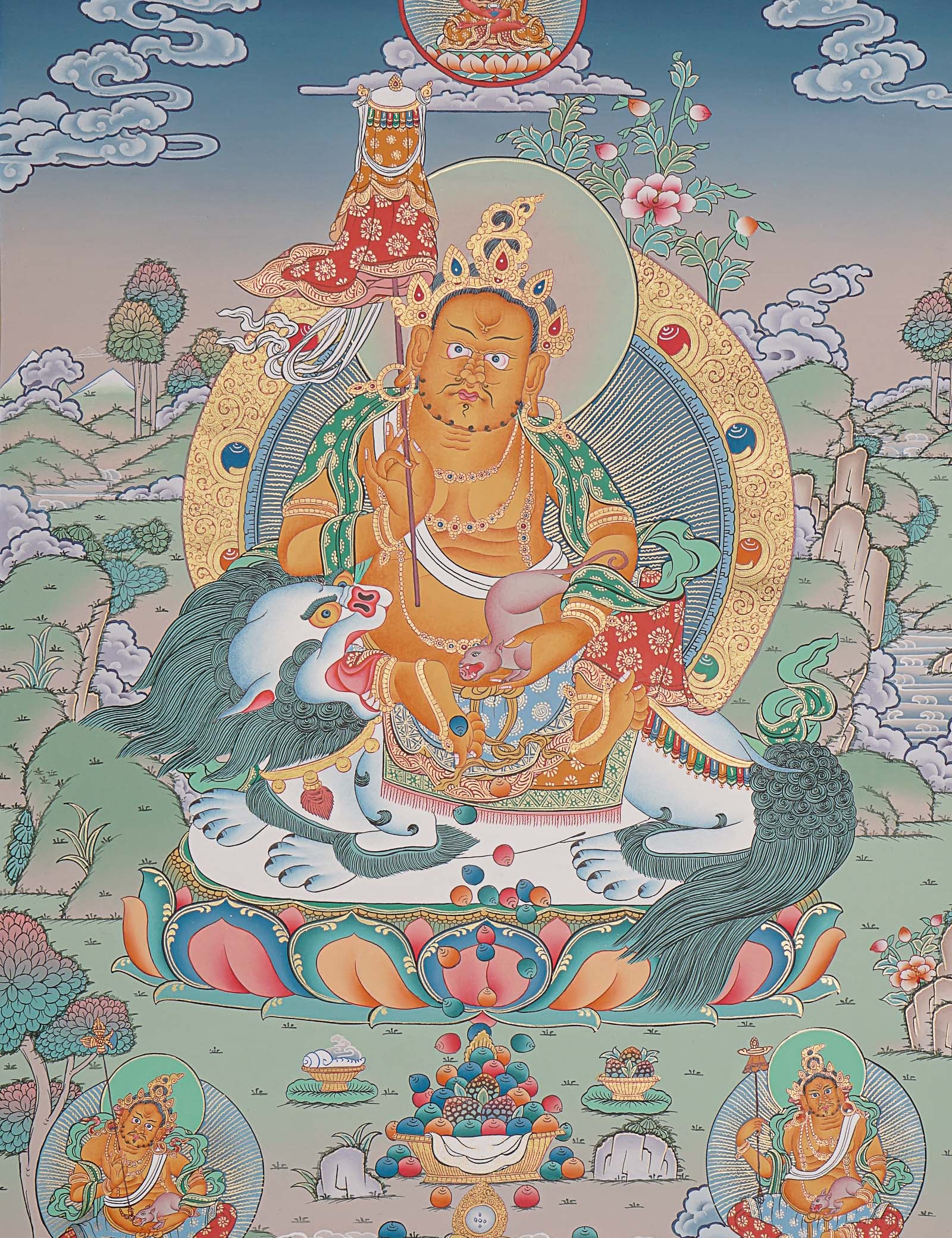 Zambala Thangka Painting - Handpainted Art