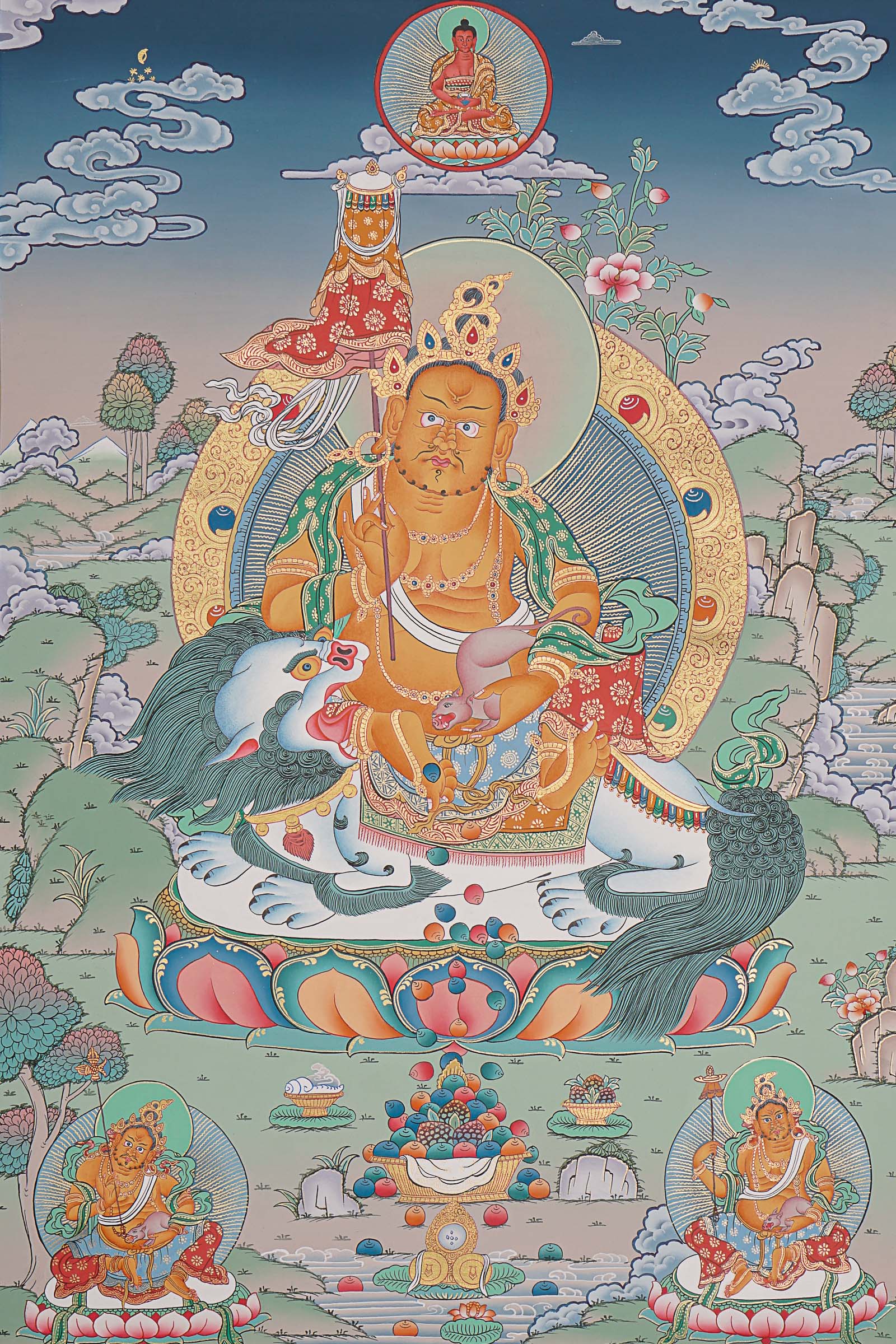 Zambala Thangka Painting - Handpainted Art