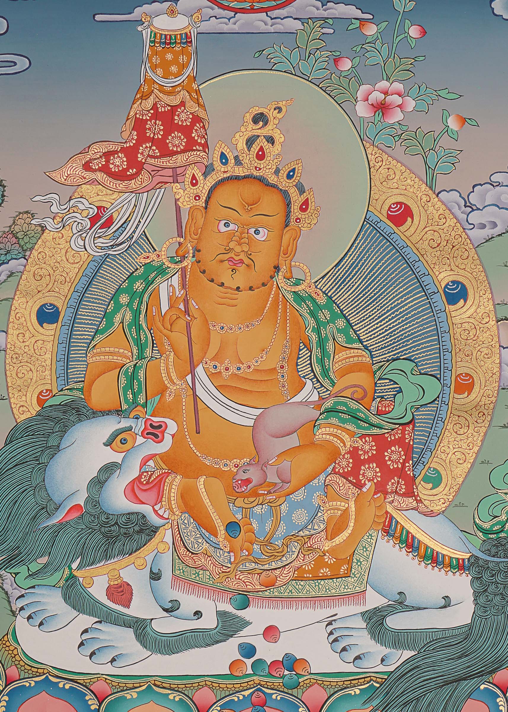 Zambala Thangka Painting - Handpainted Art