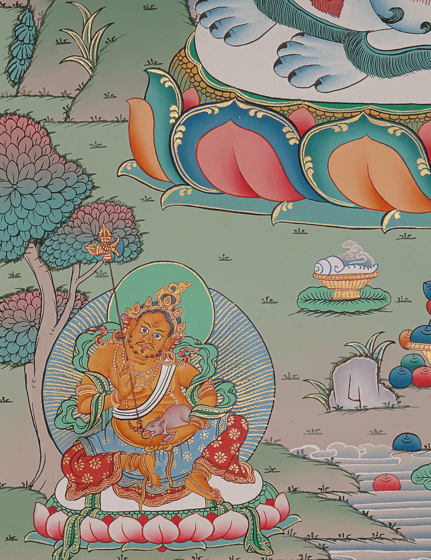 Zambala Thangka Painting - Handpainted Art