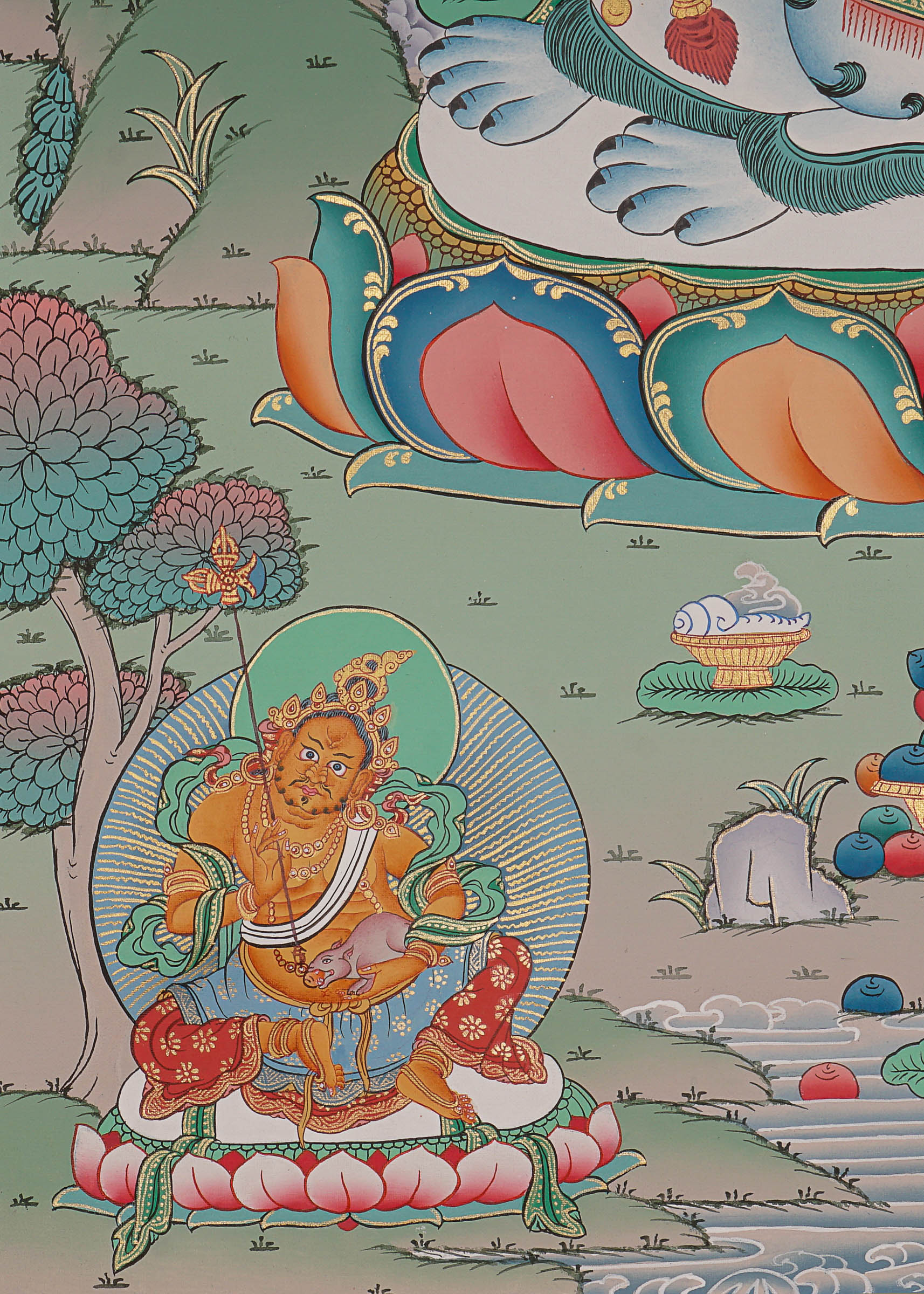 Zambala Thangka Painting - Handpainted Art