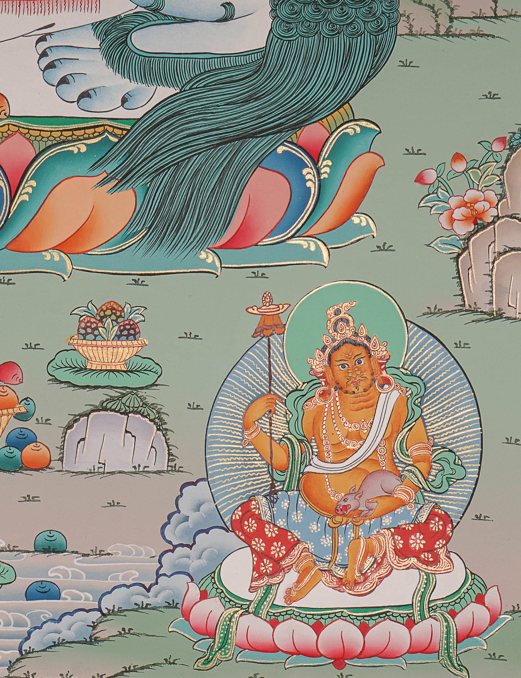 Zambala Thangka Painting - Handpainted Art