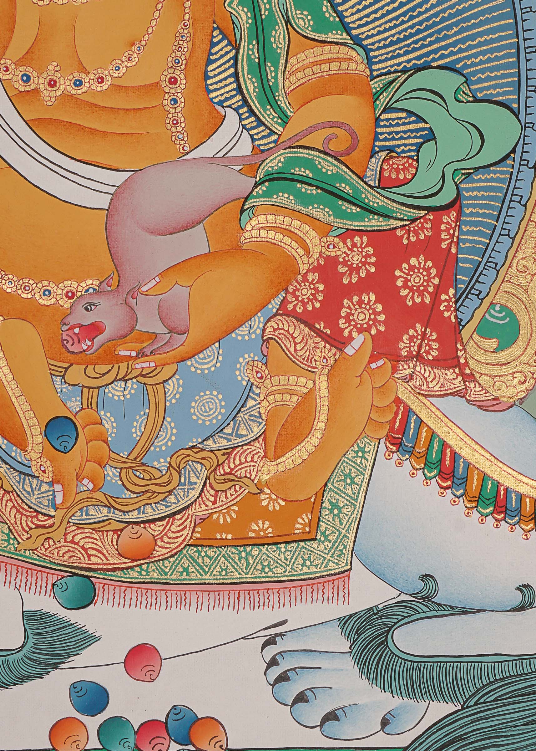 Zambala Thangka Painting - Handpainted Art