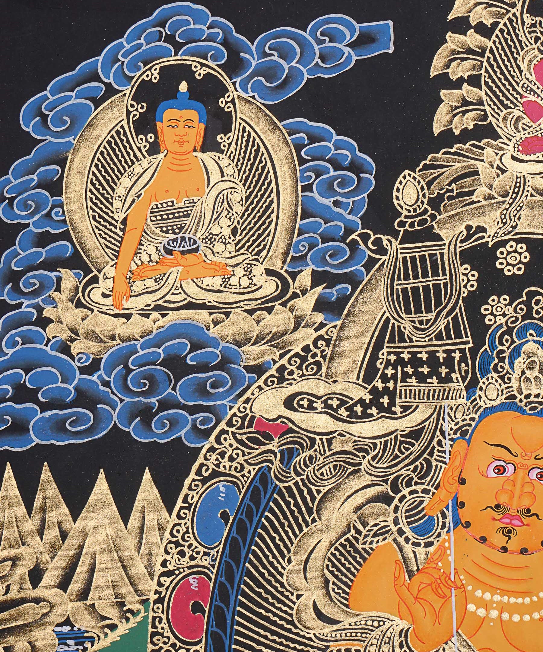 Zambala Thangka Painting for wall hanging decor.