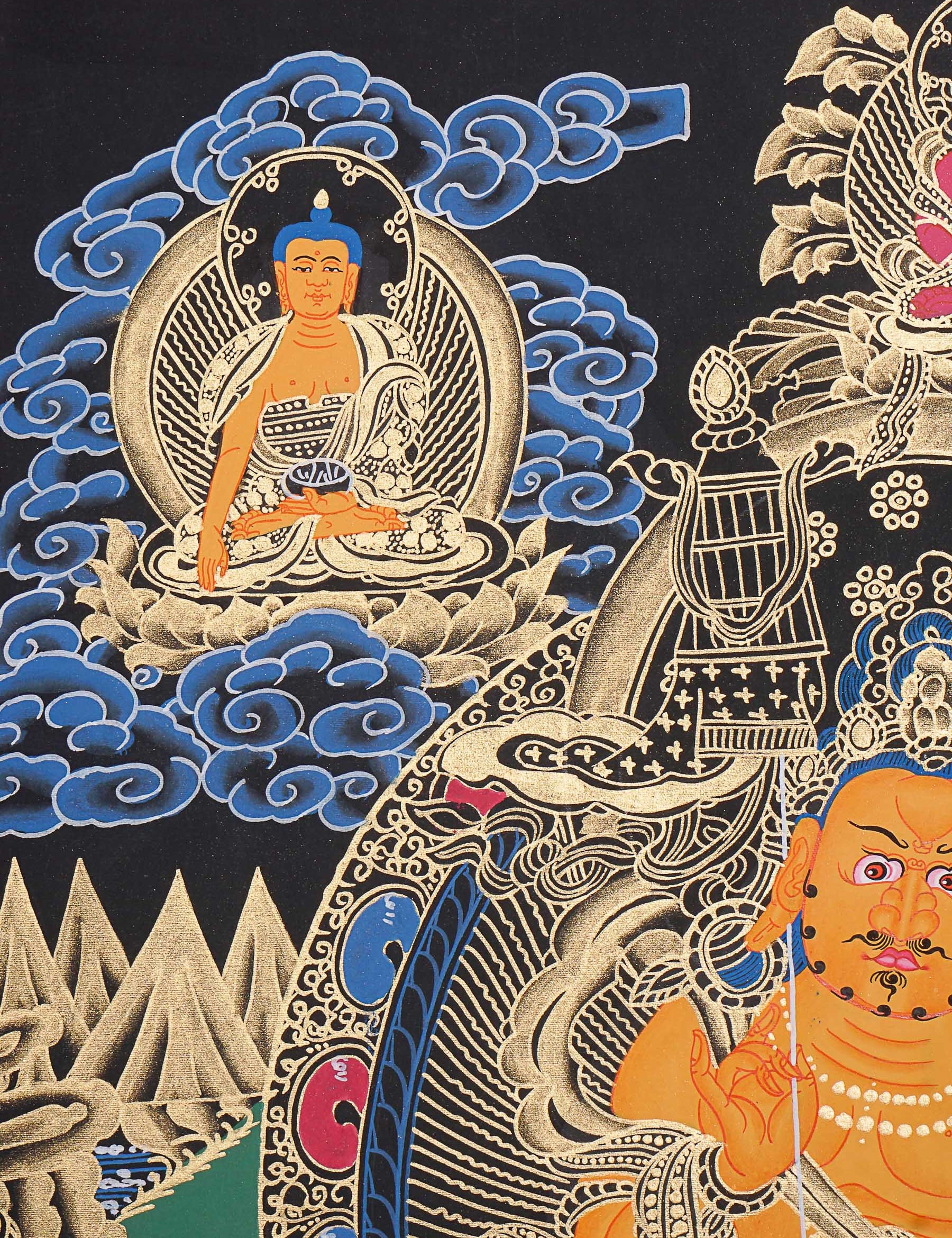 Zambala Thangka Painting for wall hanging decor.