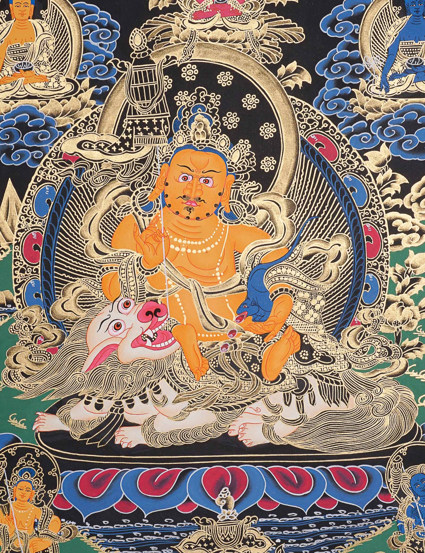 Zambala Thangka Painting for wall hanging decor.