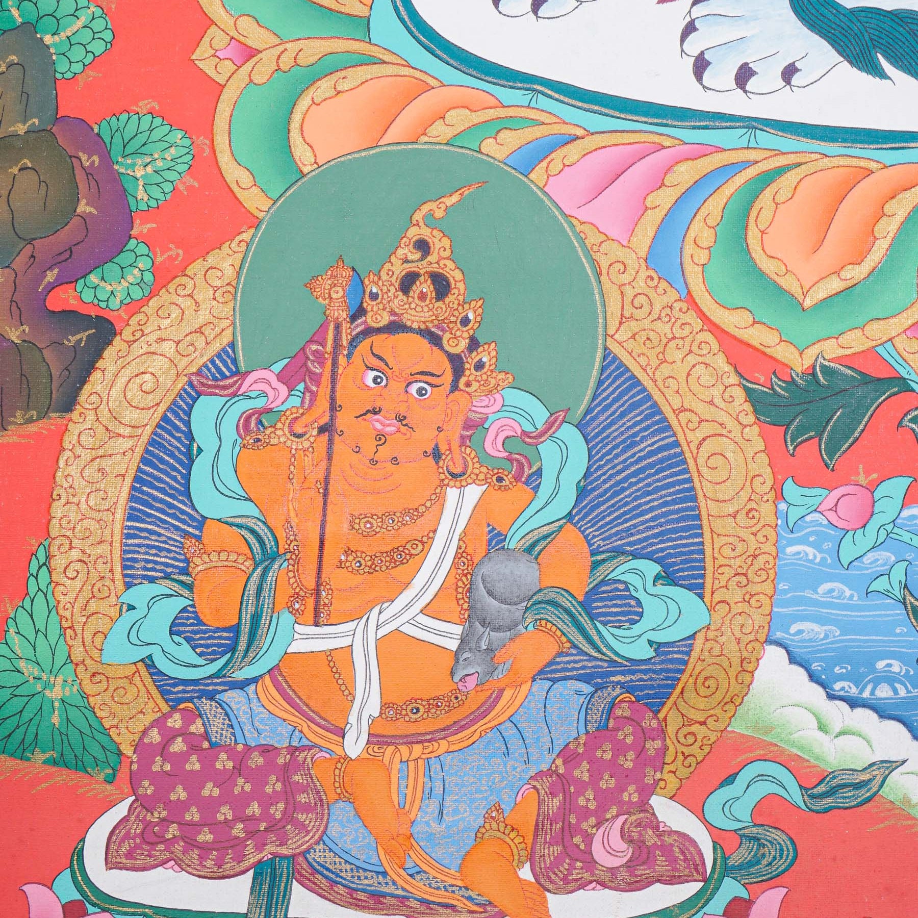 Singha Zambala Thangka Painting - Tibetan Art