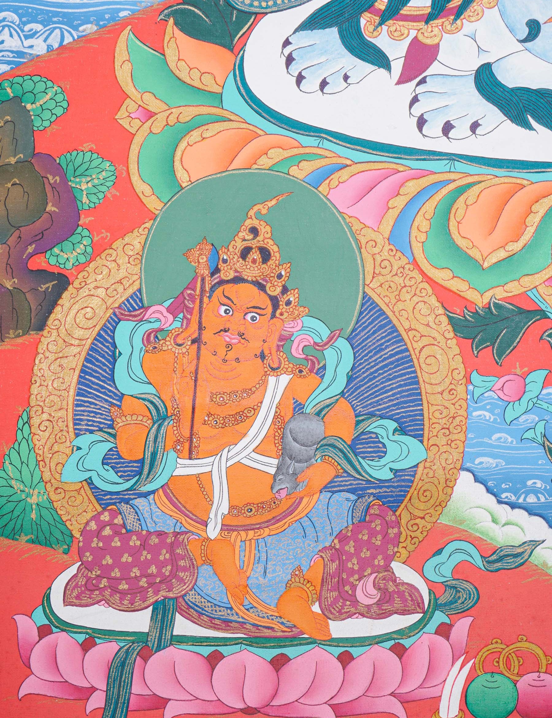 Singha Zambala Thangka Painting - Tibetan Art