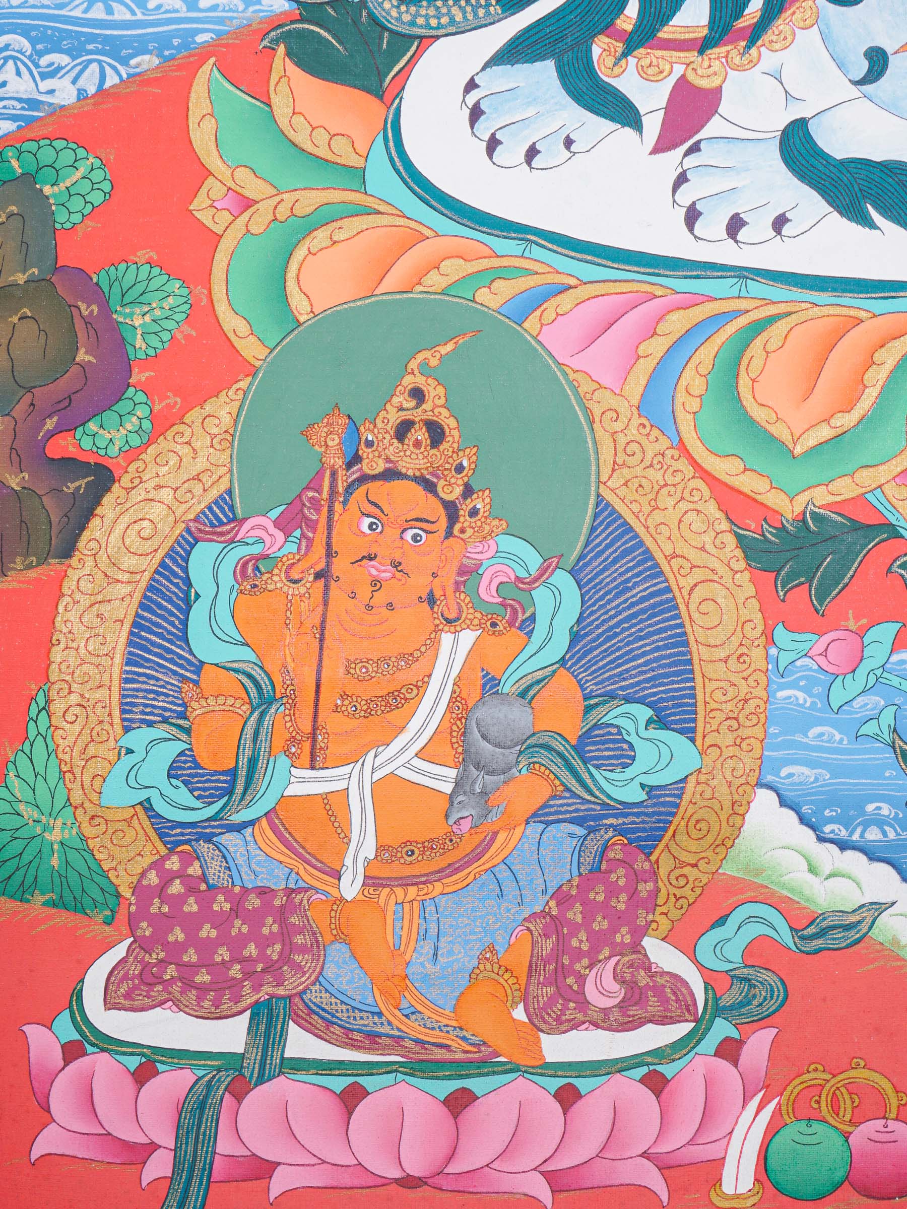 Singha Zambala Thangka Painting - Tibetan Art