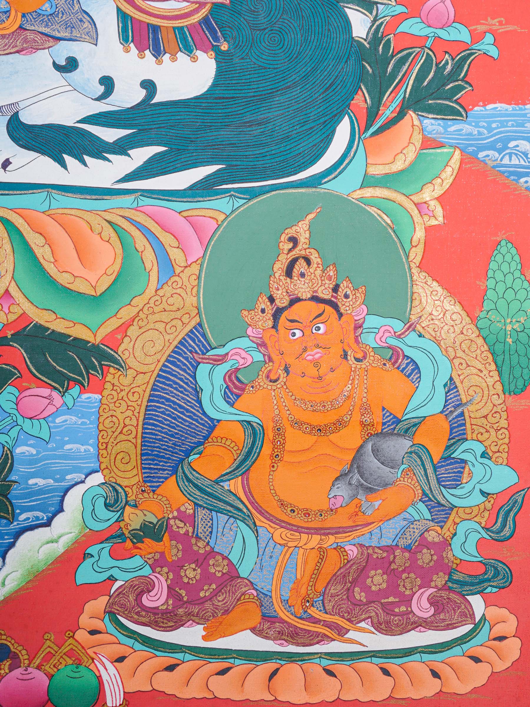 Singha Zambala Thangka Painting - Tibetan Art