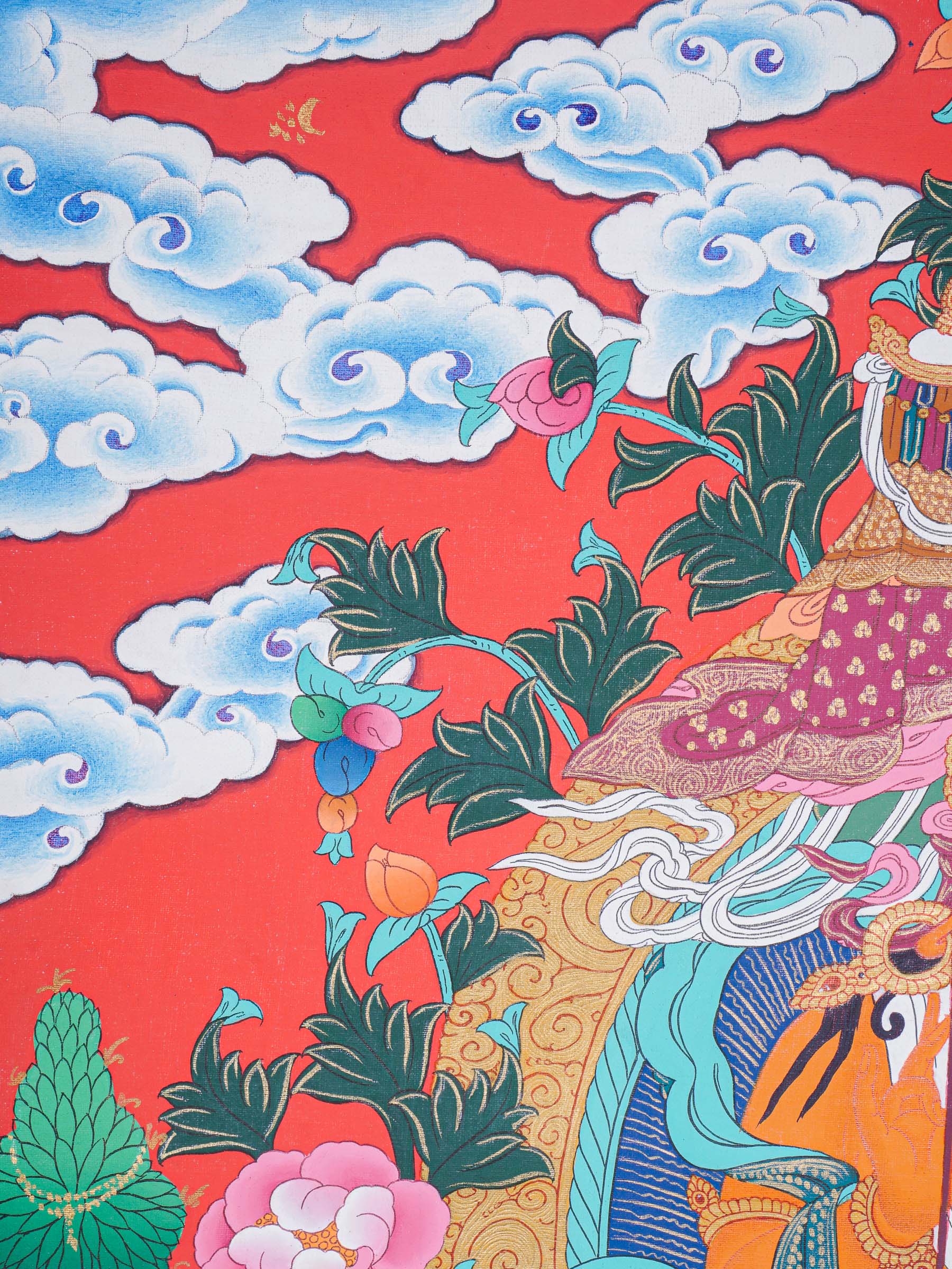 Singha Zambala Thangka Painting - Tibetan Art