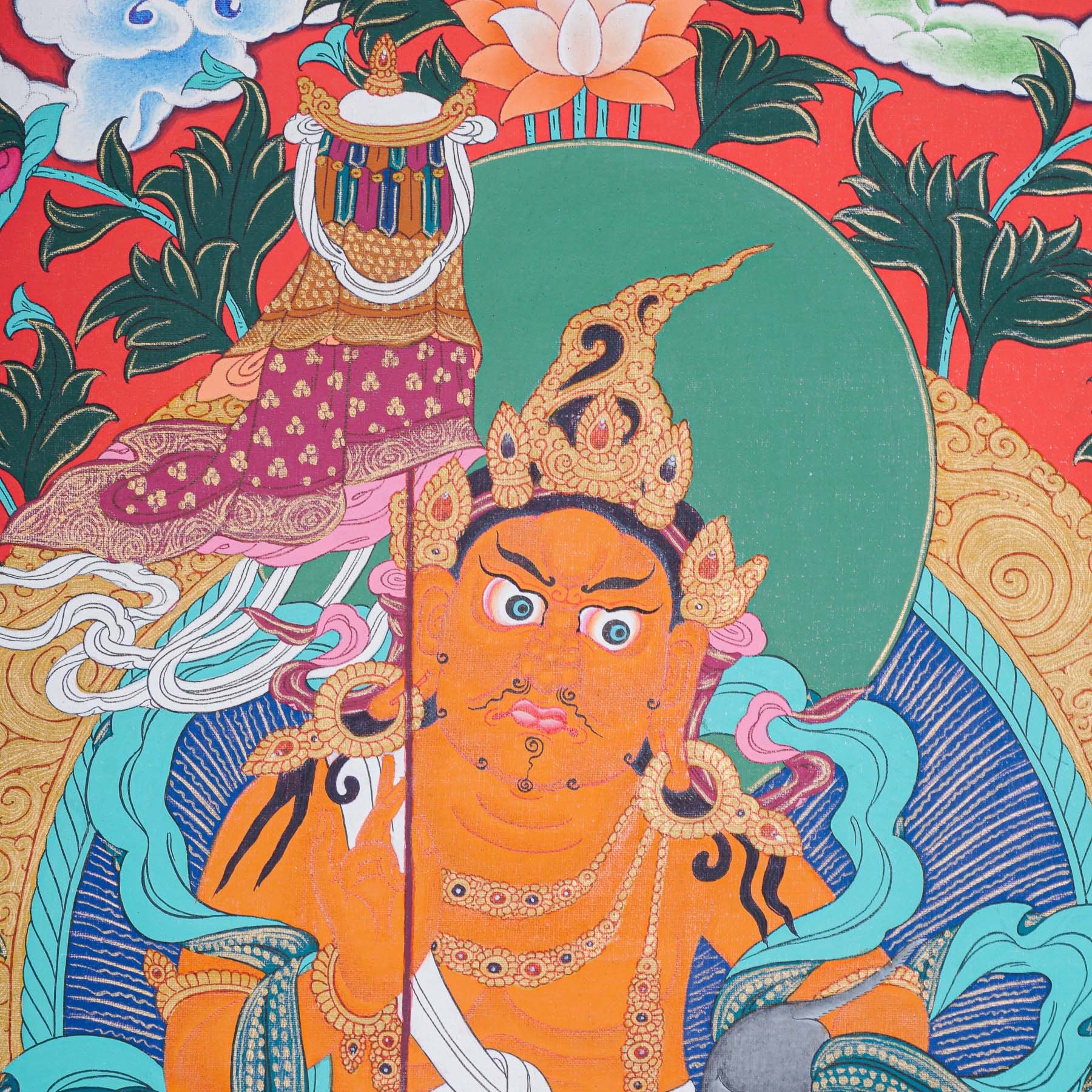 Singha Zambala Thangka Painting - Tibetan Art