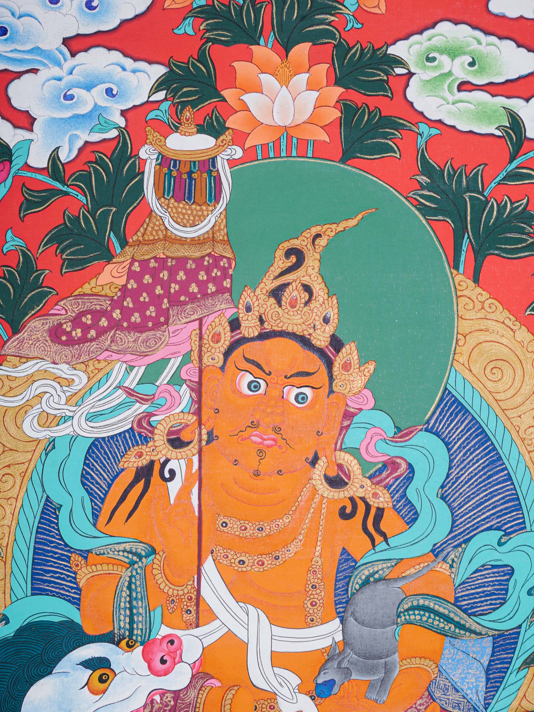 Singha Zambala Thangka Painting - Tibetan Art