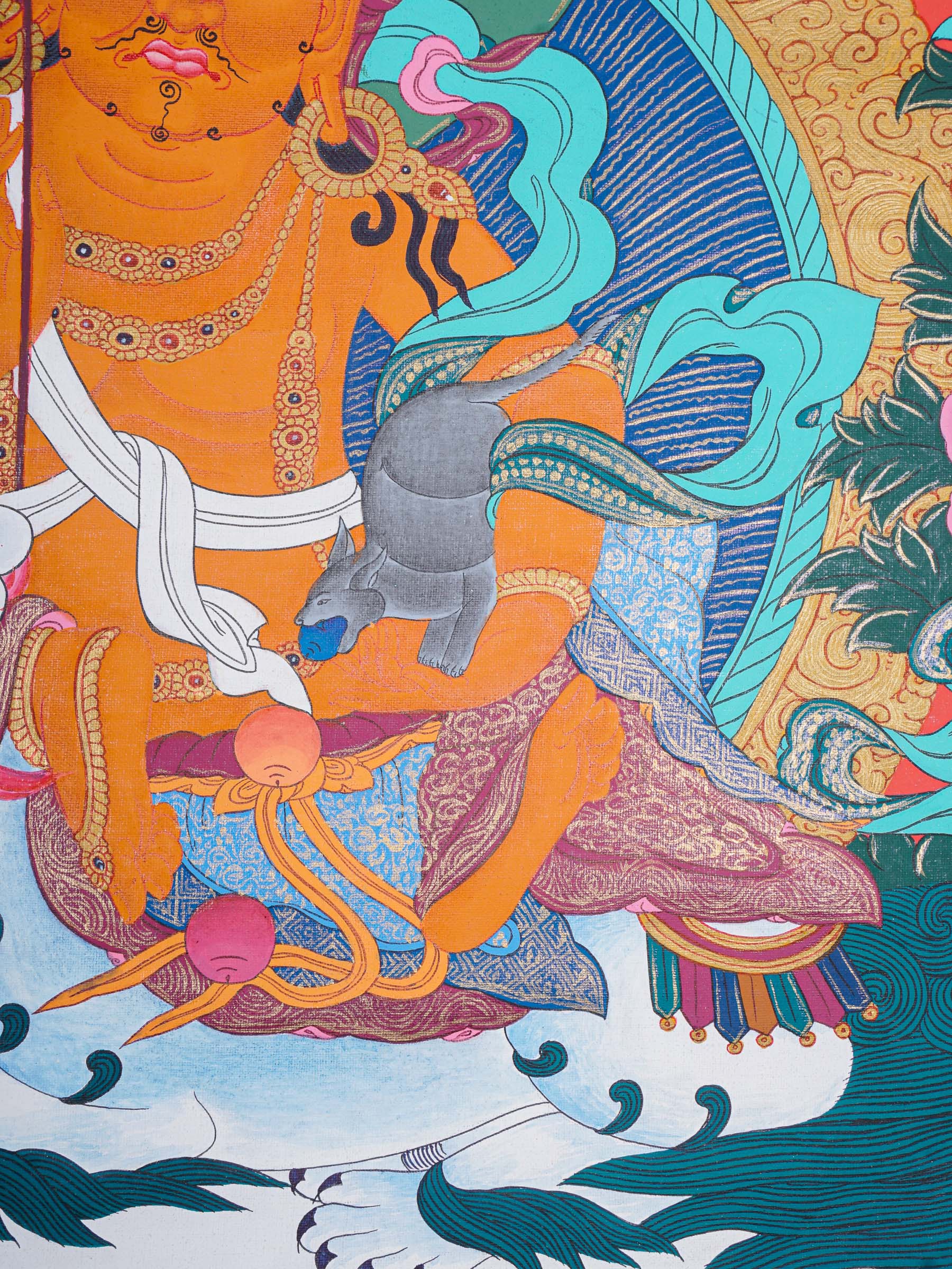 Singha Zambala Thangka Painting - Tibetan Art