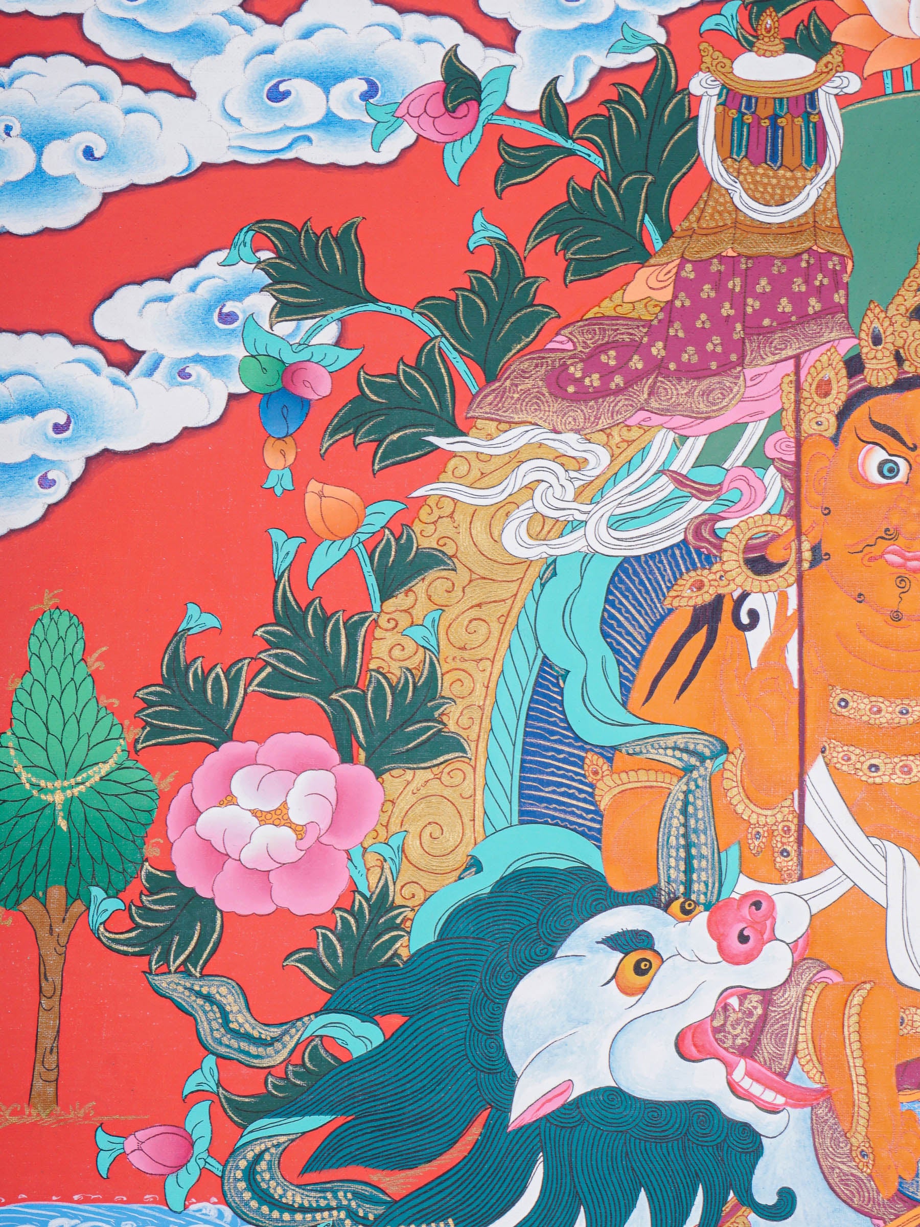 Singha Zambala Thangka Painting - Tibetan Art