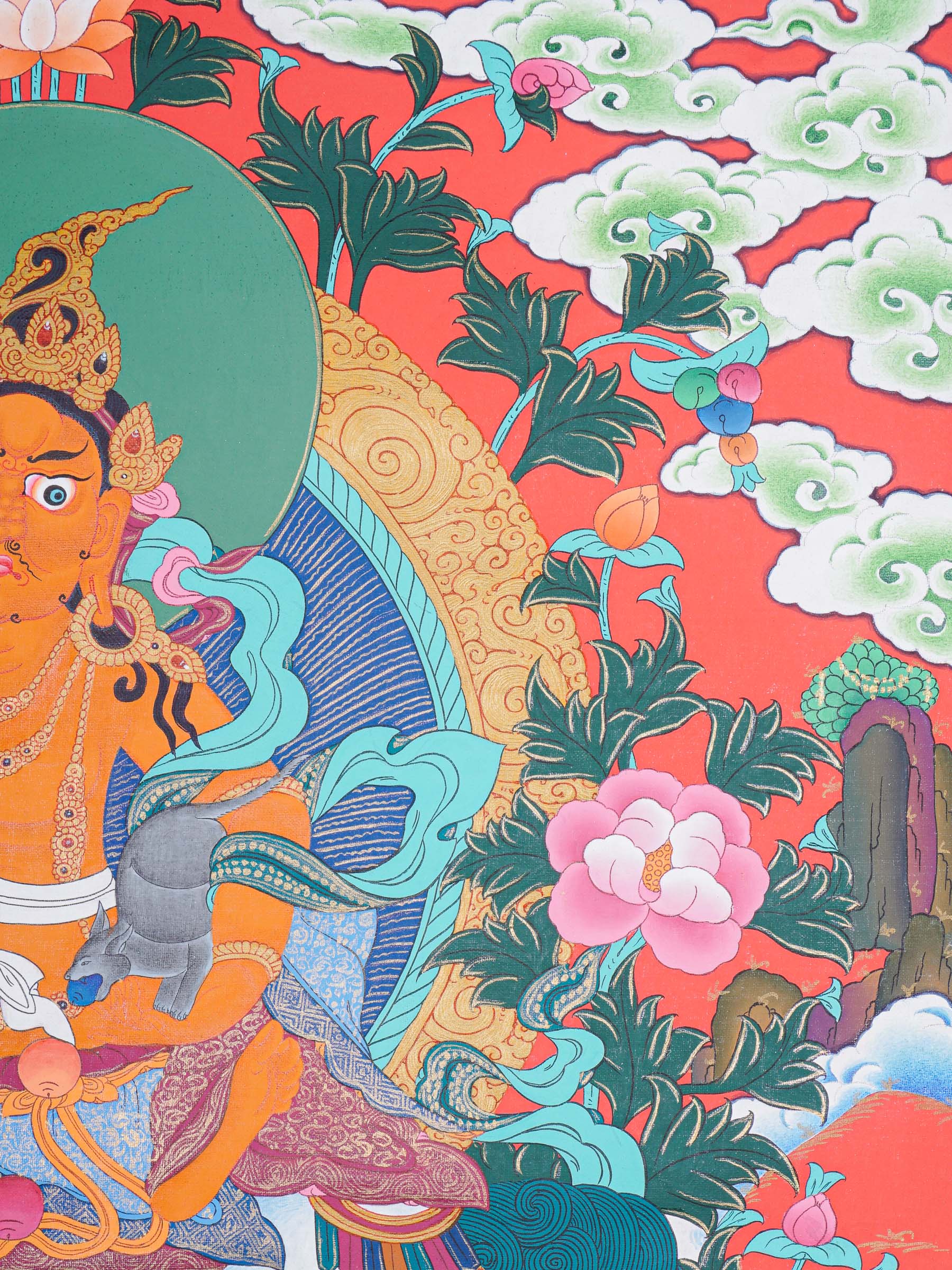 Singha Zambala Thangka Painting - Tibetan Art