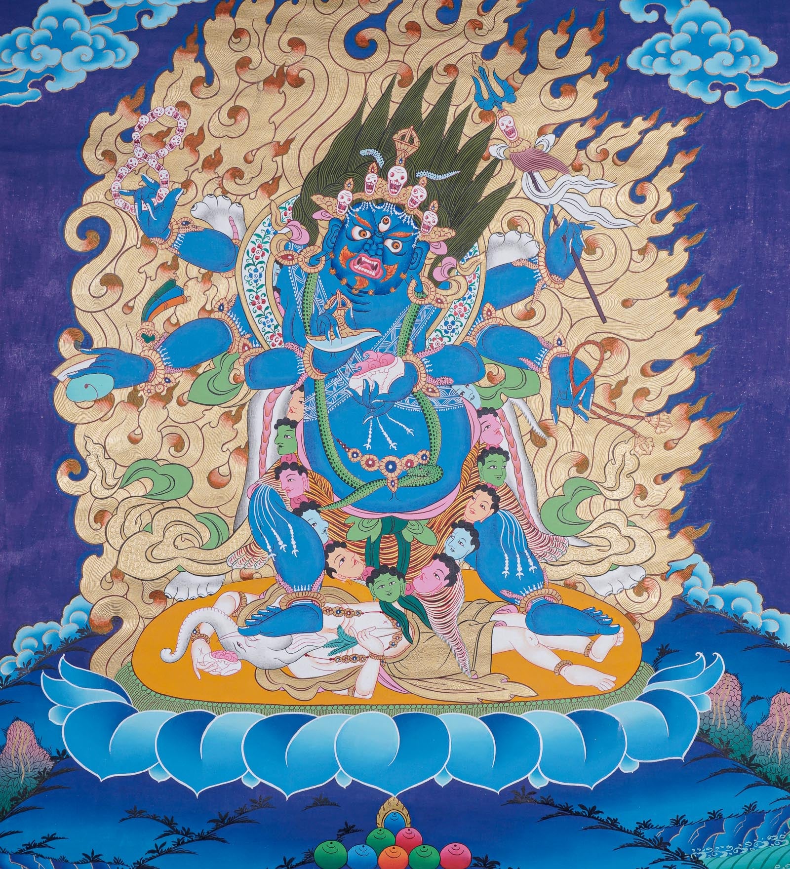 Mahakala Thangka - Wrathful Deity Painting