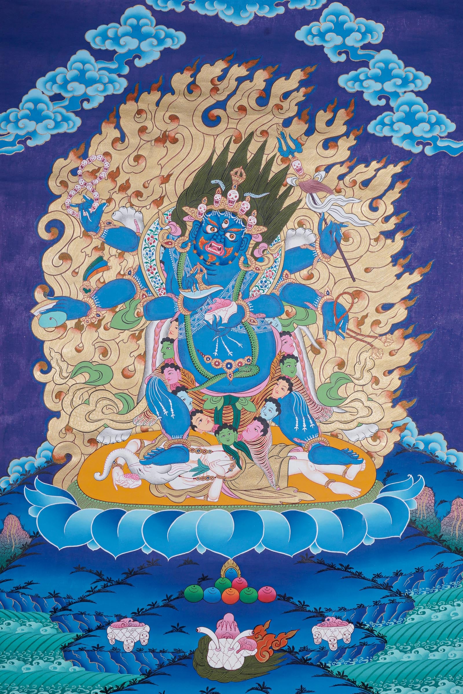 Mahakala Thangka - Wrathful Deity Painting