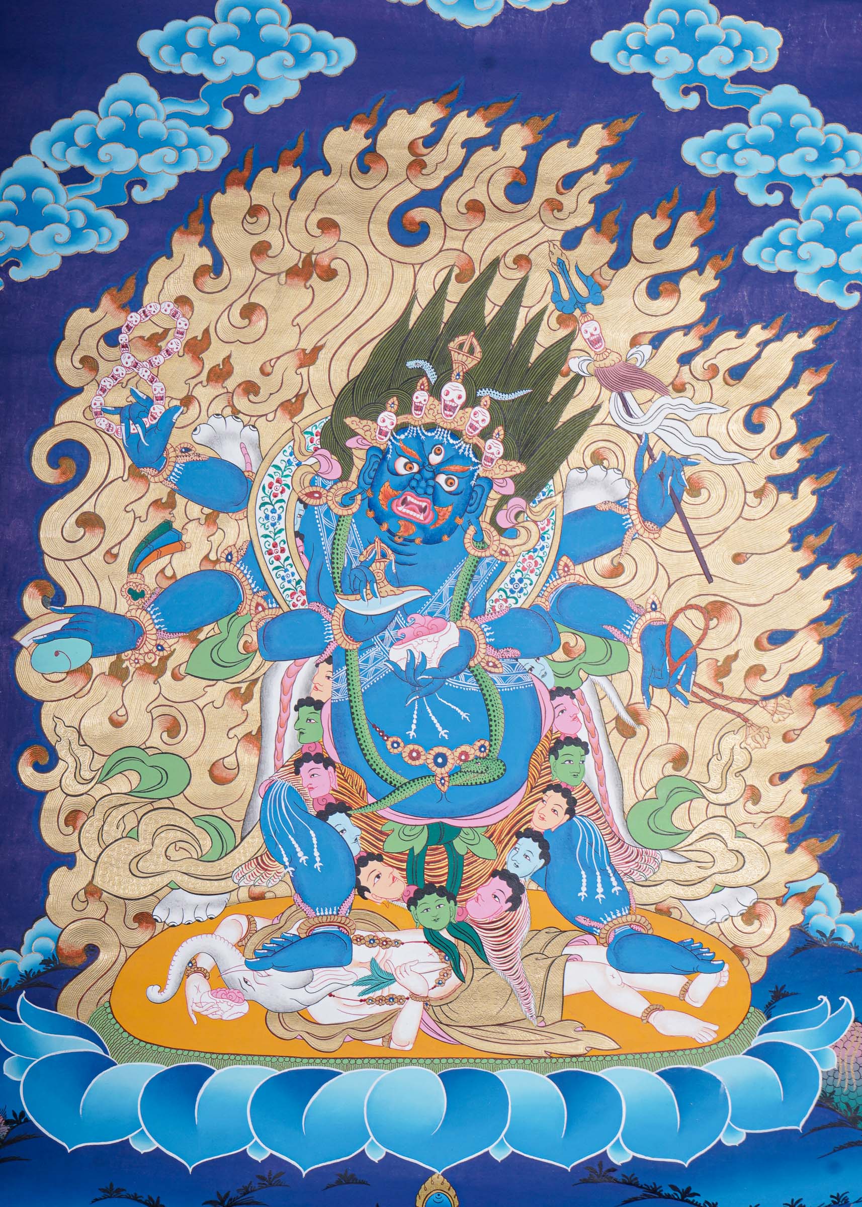 Mahakala Thangka - Wrathful Deity Painting