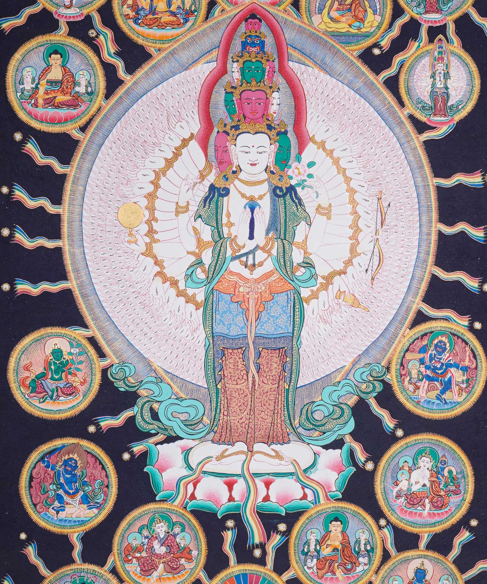 Avalokiteshvara Best Tibetan Thangka painting