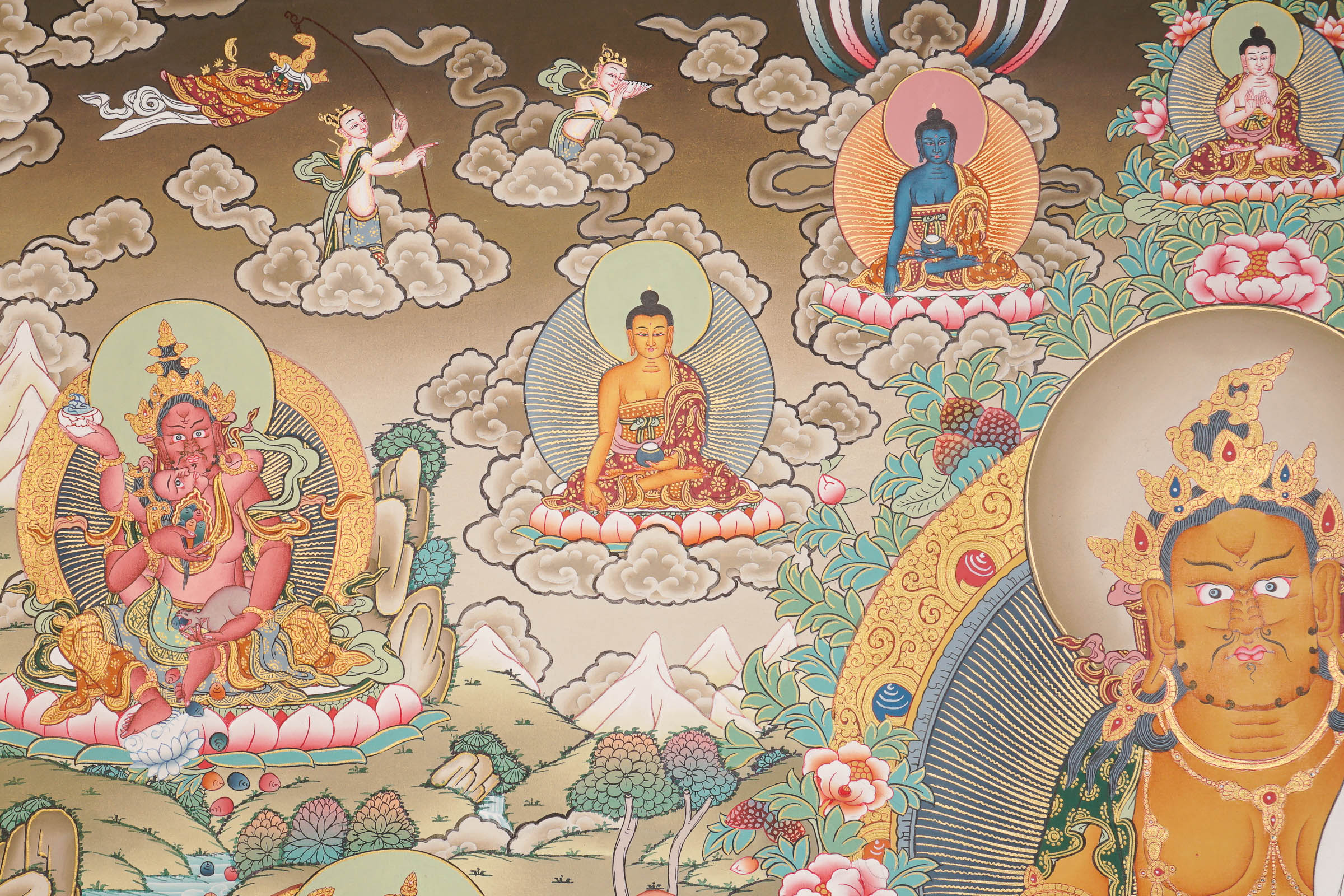 Tesro 5 Zambala Thangka - Tibetan Buddhist Painting