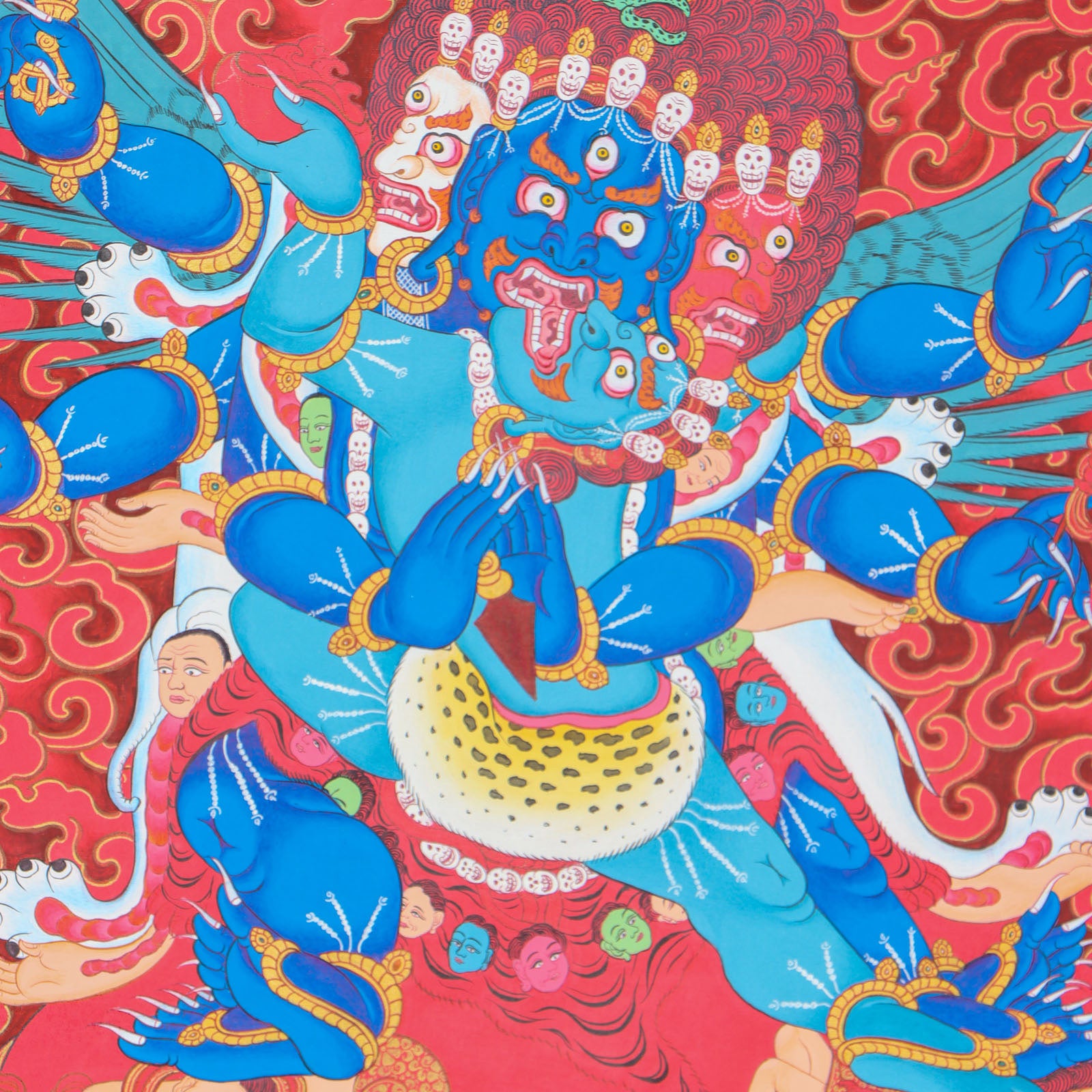 Vajrakilaya Brocade Thangka Painting for devotion, meditation, and ritualistic ceremonies.