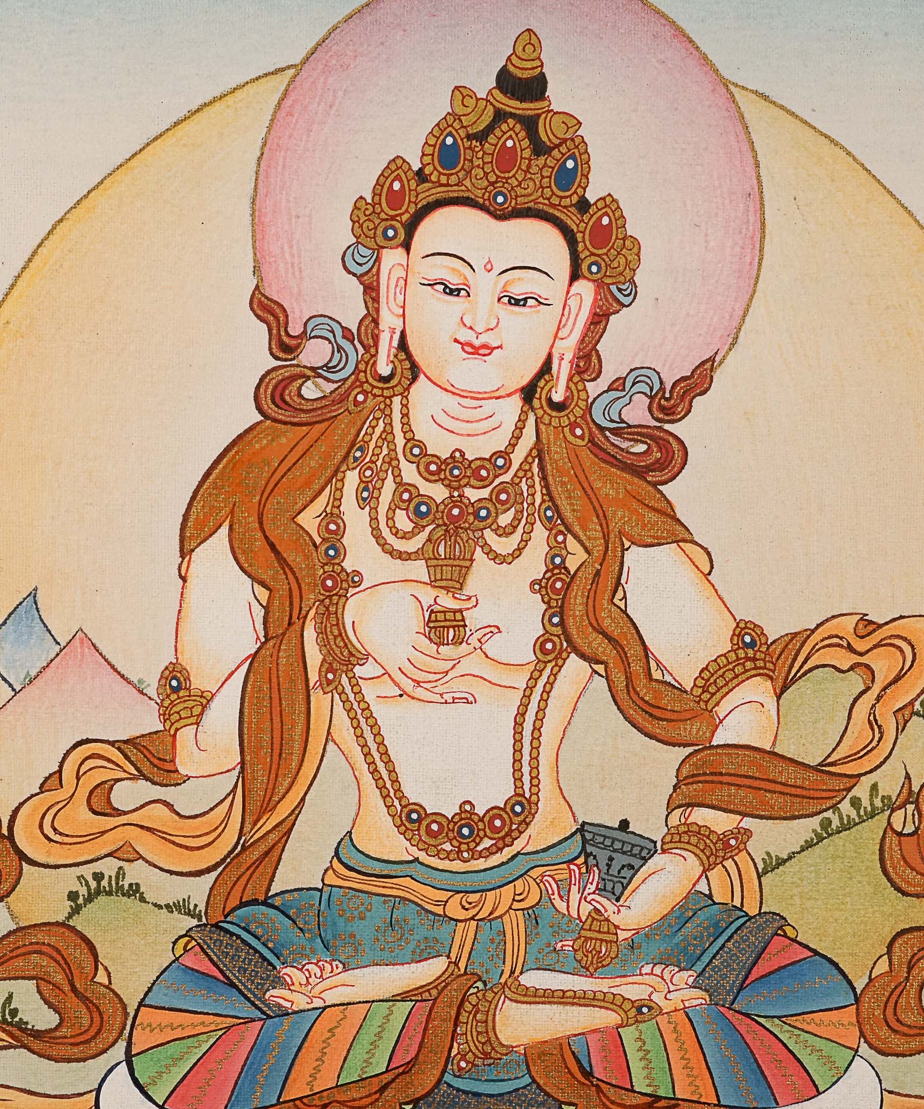 Vajrasattva Thangka Painting for spirituality.