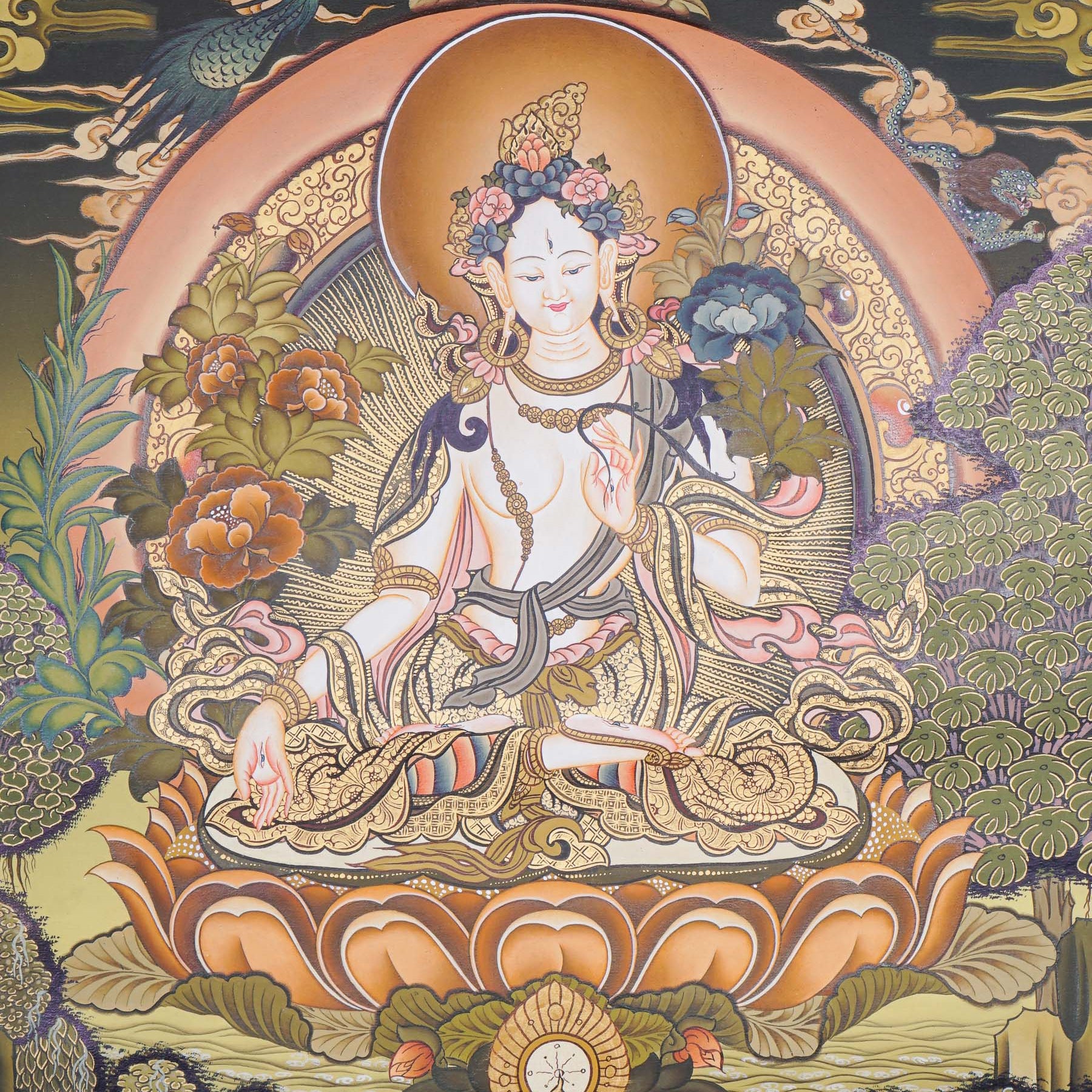 White Tara Master Piece Thangka