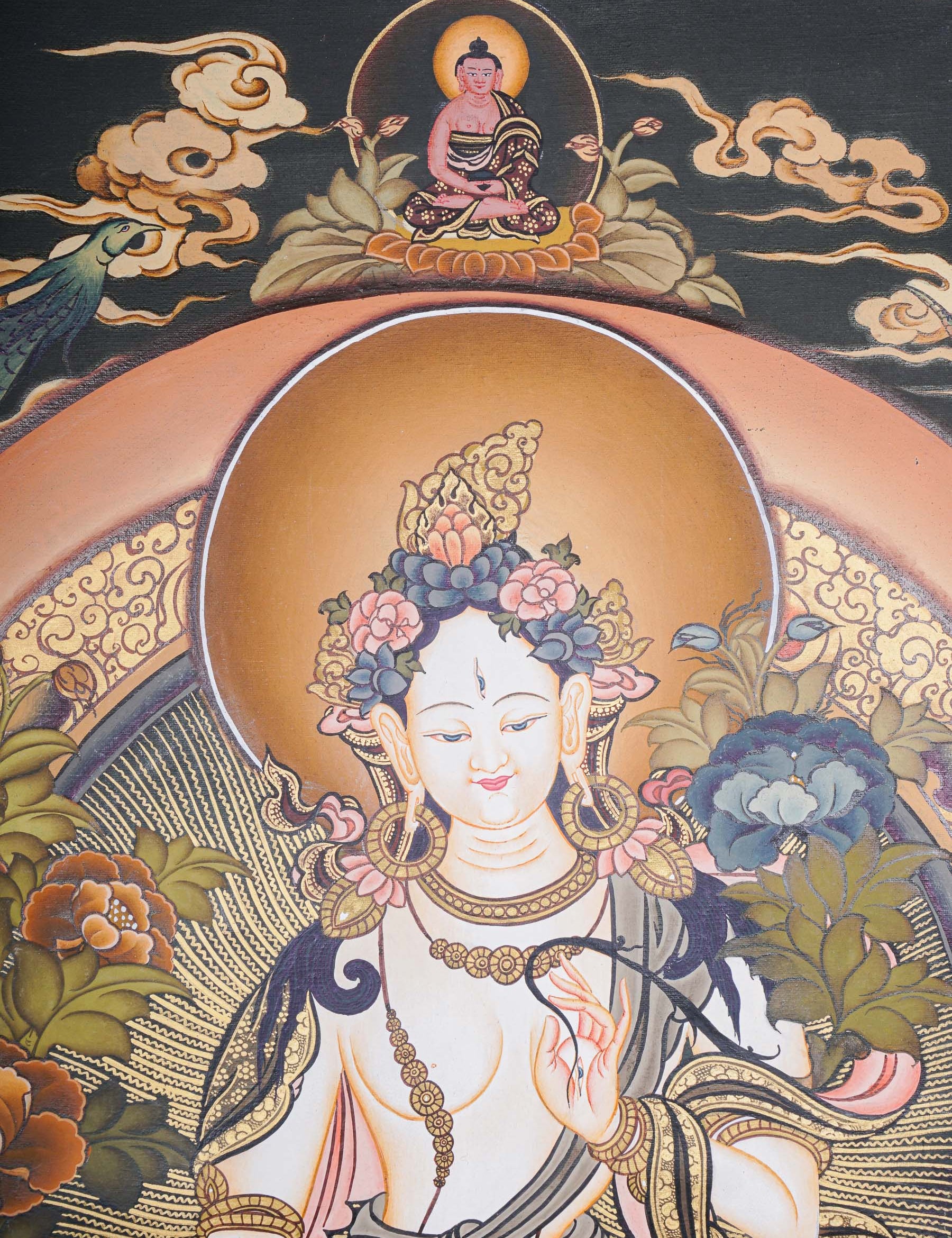 White Tara Master Piece Thangka