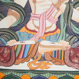 White Tara Thangka - Female deity painting