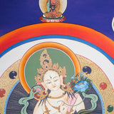 White Tara Thangka - Female deity painting