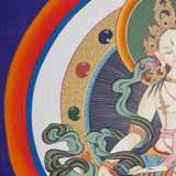 White Tara Thangka - Female deity painting