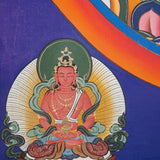 White Tara Thangka - Female deity painting