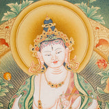 White Tara Thangka - Female deity painting