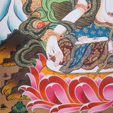 White Tara Thangka - Handpainted female deity