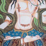 White Tara Thangka - Handpainted female deity