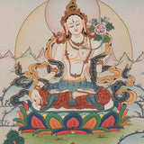 White Tara Thangka Painting - tibetan art