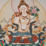 White Tara Thangka Painting - tibetan art