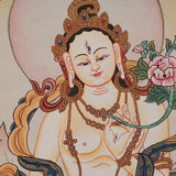 White Tara Thangka Painting - tibetan art