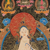 White Tara Thangka Painting for prayer and meditation.