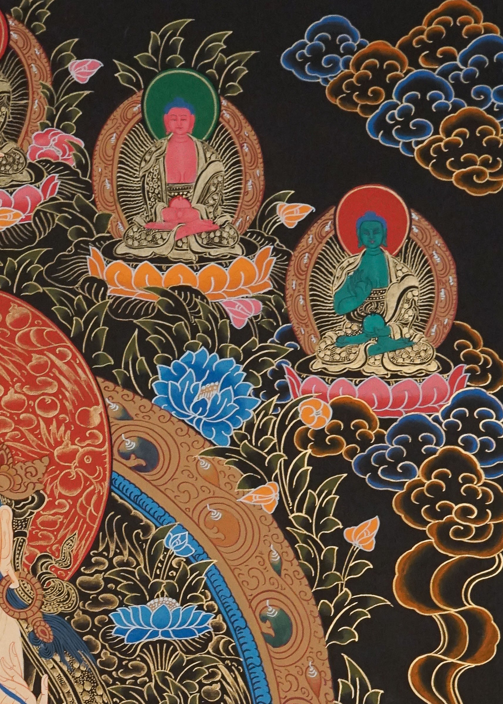 White Tara Thangka Painting for prayer and meditation.